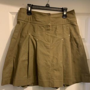 Olive pleated skirt